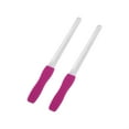 thumbnail image 1 of Qiilu 2pcs Stainless Steel Nail File Manicure Tools Double Sides Buffing Stick Silicone Handle, Stainless Steel Nail File,Nail File, 1 of 1