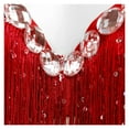 thumbnail image 4 of Belly Dancewear Bra Latin Sequin Tassel Rhinestone Tops Club Performance Costume, 4 of 7