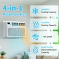 thumbnail image 5 of Ktaxon Smart 8000 BTU Through the Wall Air Conditioner with Heat, Wall AC Unit & Heater Combo with Remote, APP & Voice Control & Timer Function, Compatible with Alexa/Google Assistant, 115V/60Hz, 5 of 11