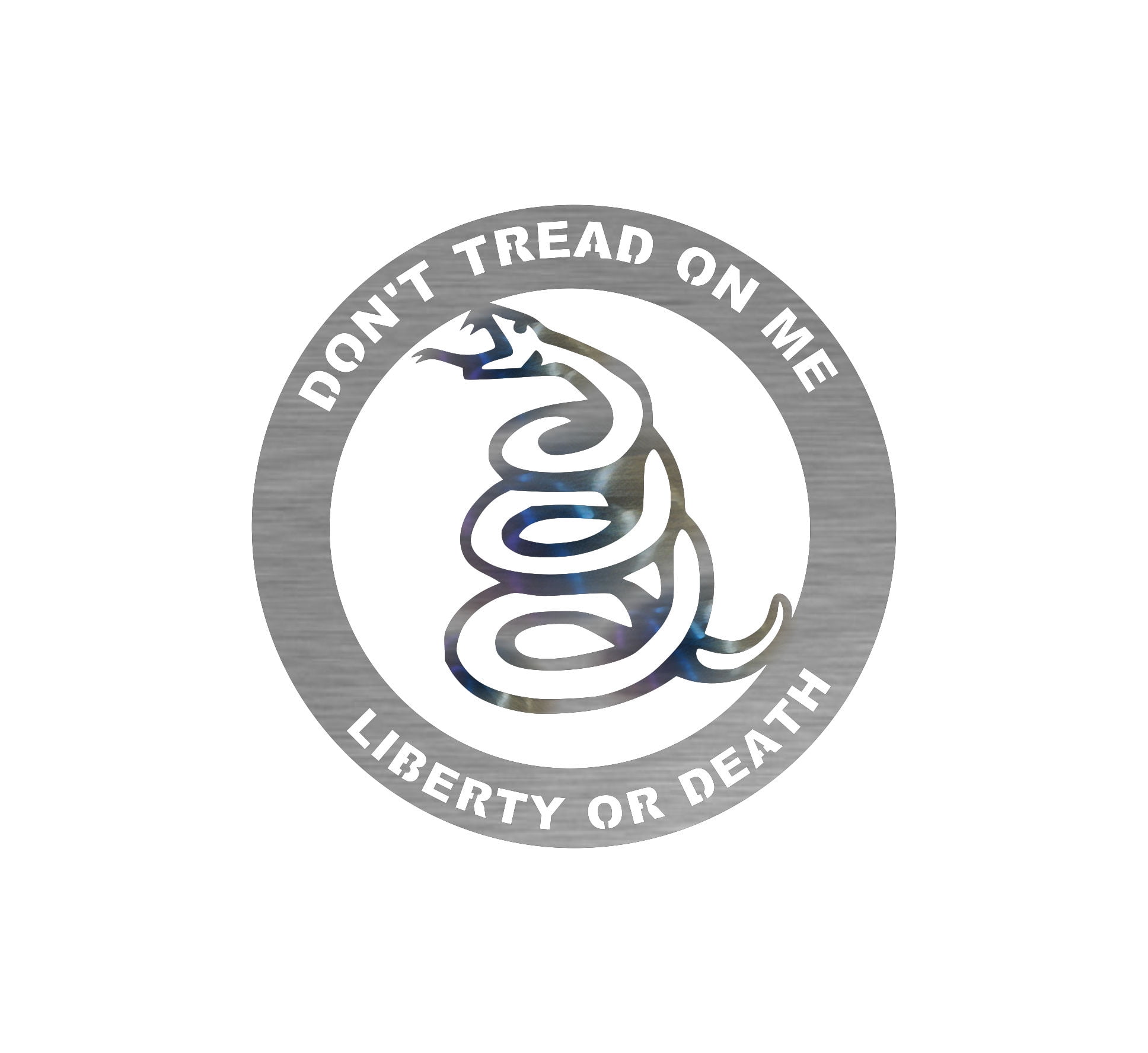 Precision Metal Art "Don't Tread on Me" Steel Laser Cut Wall ArtFinish