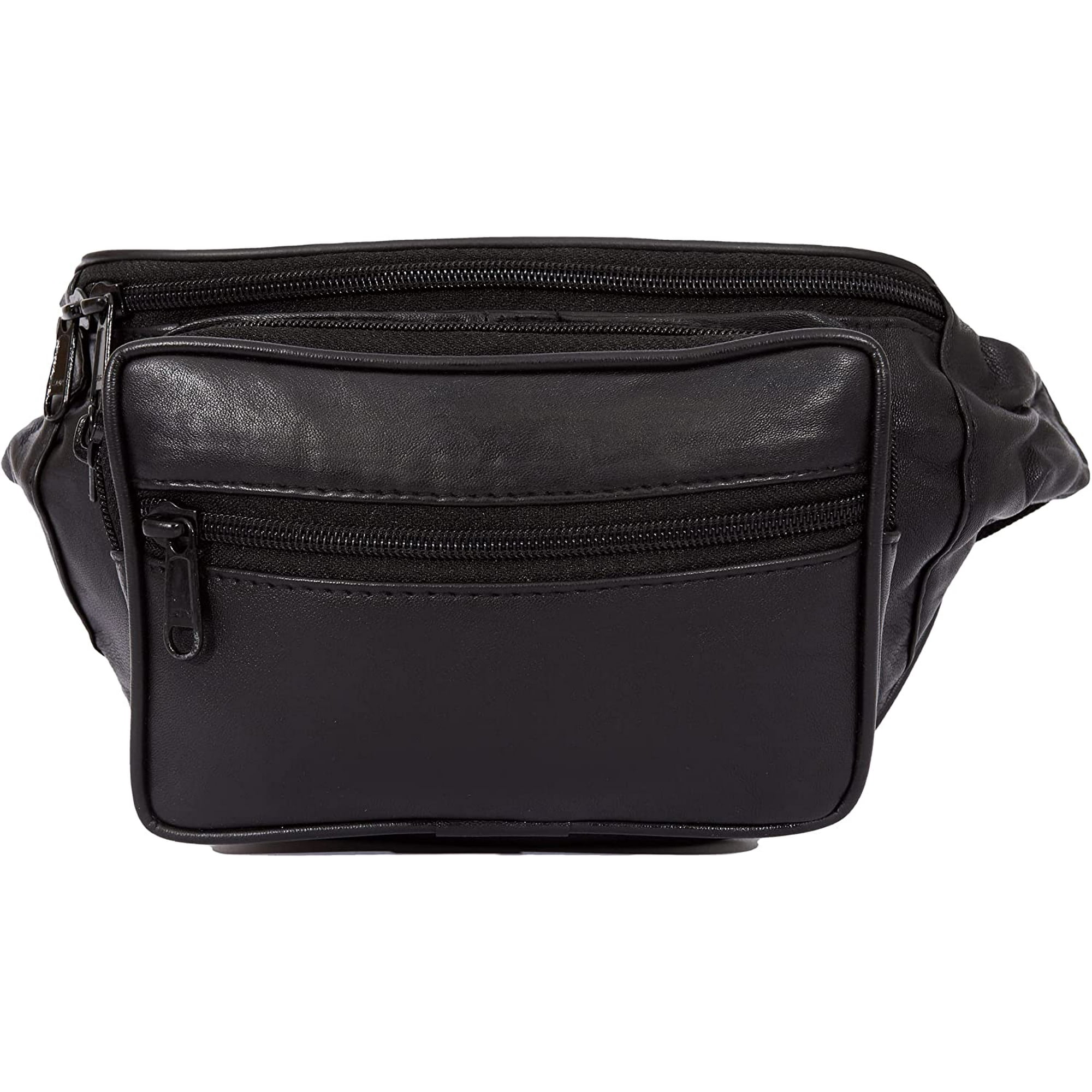 Archibolt Canada Genuine Leather Waist Pack Sling Bag Fanny Pack Black