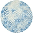 thumbnail image 2 of Safavieh Dip Dye Aylmer Distressed Area Rug, Blue/Ivory, 5' x 5' Round, 2 of 10