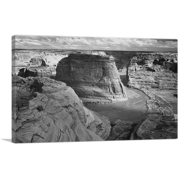 ARTCANVAS View of Valley - Canyon de Chelly - Arizona Canvas Art Print by Ansel Adams - Size: 18" x 12" (1.50" Deep)