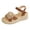 Brown_032, variant on Domuza Women Sandals Adjustable Strap Flower Print Open Toe Sandals Summer Casual Beach Outdoor Holiday Shoes for Summer Beige 5.5(EU-36)