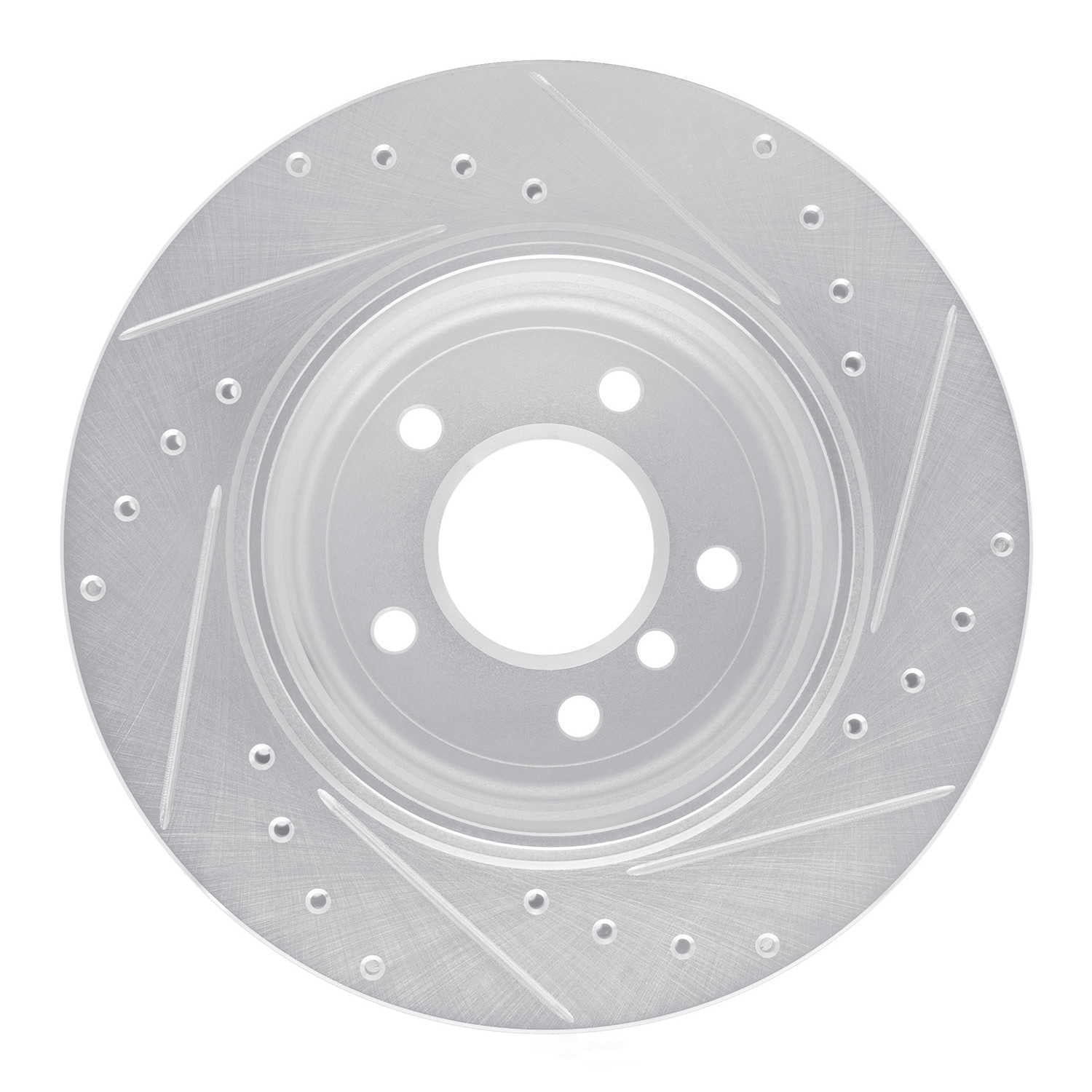 Dynamic Friction Company 631-31053L DFC Brake Rotor - Drilled And Slotted - Silver
