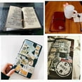 thumbnail image 3 of Eolstice Vintage A6 Portable Travel Notebook, With Metal Bookmark and Ruler, Pocket Sized Journal, For Notes, Sketches, Travel Diary, Gift for Writer, Leather Look(Dark Gray), 3 of 5
