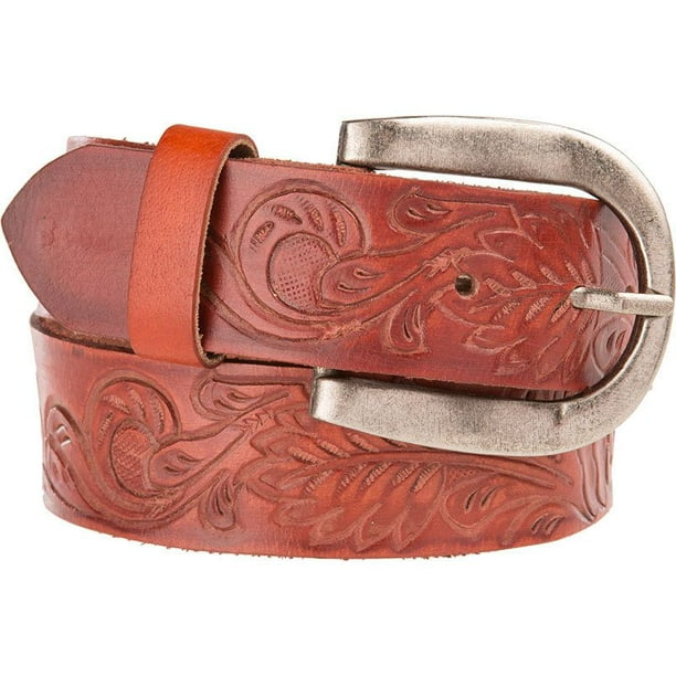 Roper - Gem Dandy Accessories Womens Red Tooled Belt - Walmart.com ...