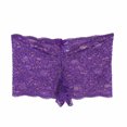 thumbnail image 3 of Scyoekwg Women's Underwear Ladies Underpants Lace Solid Color Stretchy Comfort Hipster Panties High Waisted Underwear Briefs(Purple,XL), 3 of 3