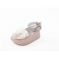 thumbnail image 4 of Baby Girl/ Infant Shoes Pink Linen Ankle Strap, 4 of 5