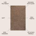 thumbnail image 2 of JONATHAN Y SEU100J-5R Haze Solid Low-Pile Brown 5' Round Area Rug, Coastal Bohemian, Pet Friendly, Stain Resistant, Easy to Clean, for Living Room; Kitchen, Bedroom, 2 of 5