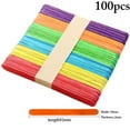 thumbnail image 1 of Coofit 100PCS Ice Cream Stick DIY Safe Creative Wooden Popsicle Stick Ice Pop Stick, 1 of 10