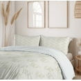 thumbnail image 6 of Ambesonne Floral Duvet Cover Sets, Pastel Peony Flowers Leaves, 2-Queen, Ivory and Grey Yellow, 6 of 7