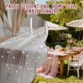 thumbnail image 2 of Elegant Pearl Embellished Table Runner 75x300cm Lightweight Mesh for Weddings Parties Decor, 2 of 10