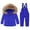 Blue, variant on 1-6Years Children Clothing Set 2Pcs Baby Winter Warm Down Jackets Boys Thicken Jumpsuit Infant Overalls Baby Girl Clothes Kids Snowsuit