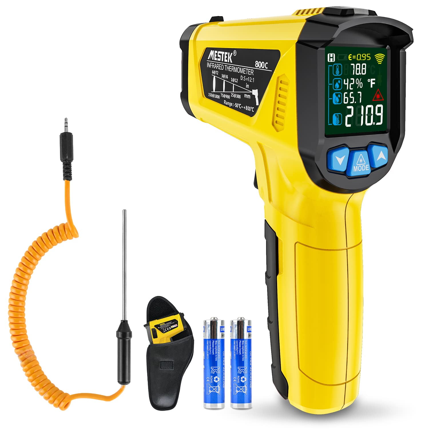 Infrared Thermometer, Temperature Gun Digital NonContact IR Laser