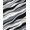 Black White Gray, Pattern 19, variant on Design&I 8'x10' Washable Area Rug Sleek Flatweave Pet Friendly Long Abstract Crisp Geometric Border Showcasing Skid Hallway for King Size Bedroom, Under Bed