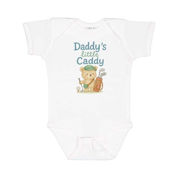 Inktastic Daddy's Little Caddy Bear Golf Theme Boys or Girls Baby Bodysuit
