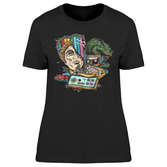 Retro Wave Nostalgic Stuff T-Shirt Women -Image by Shutterstock, Female XX-Large