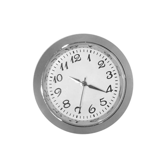 maskred Round Clock Insert Clock Movement Clock Face for Diameter 1-3/8 inch Hole Argent