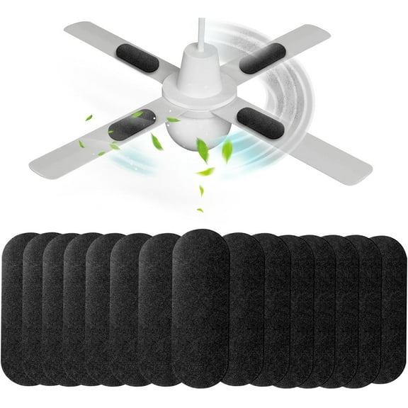 15 Pack Ceiling Fan Filters for Blades, Air Filters with Activated Charcoal, Universal Ceiling Fan Air Purifiers for Common Household Contaminants