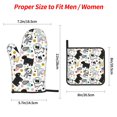 thumbnail image 3 of Oven Mitts and Pot Holders 4 Piece, Funny puppy High Heat Slip Resistant Oven Mitt and Trivets Set Kitchen Oven Glove Pot Holders for Cooking Baking Grilling, 3 of 7