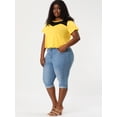 thumbnail image 2 of Top de talgrande pamujer, mancorta, malhueca, informal, de encaje, pael dde mujer Amarillo XXL, 2 of 6
