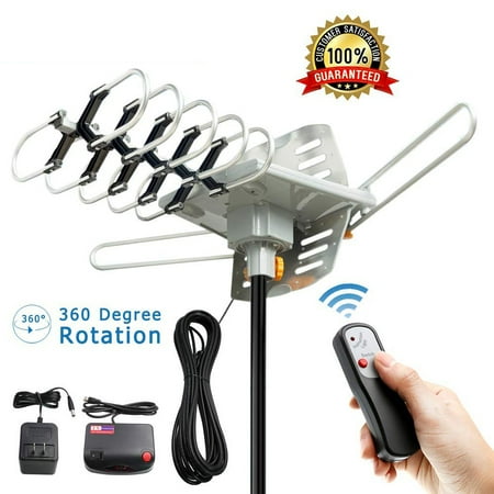 Zimtown 150Miles Outdoor  TV Antenna Motorized Amplified HDTV High Gain 36dB UHF (The Best Diy Antenna For Hdtv)