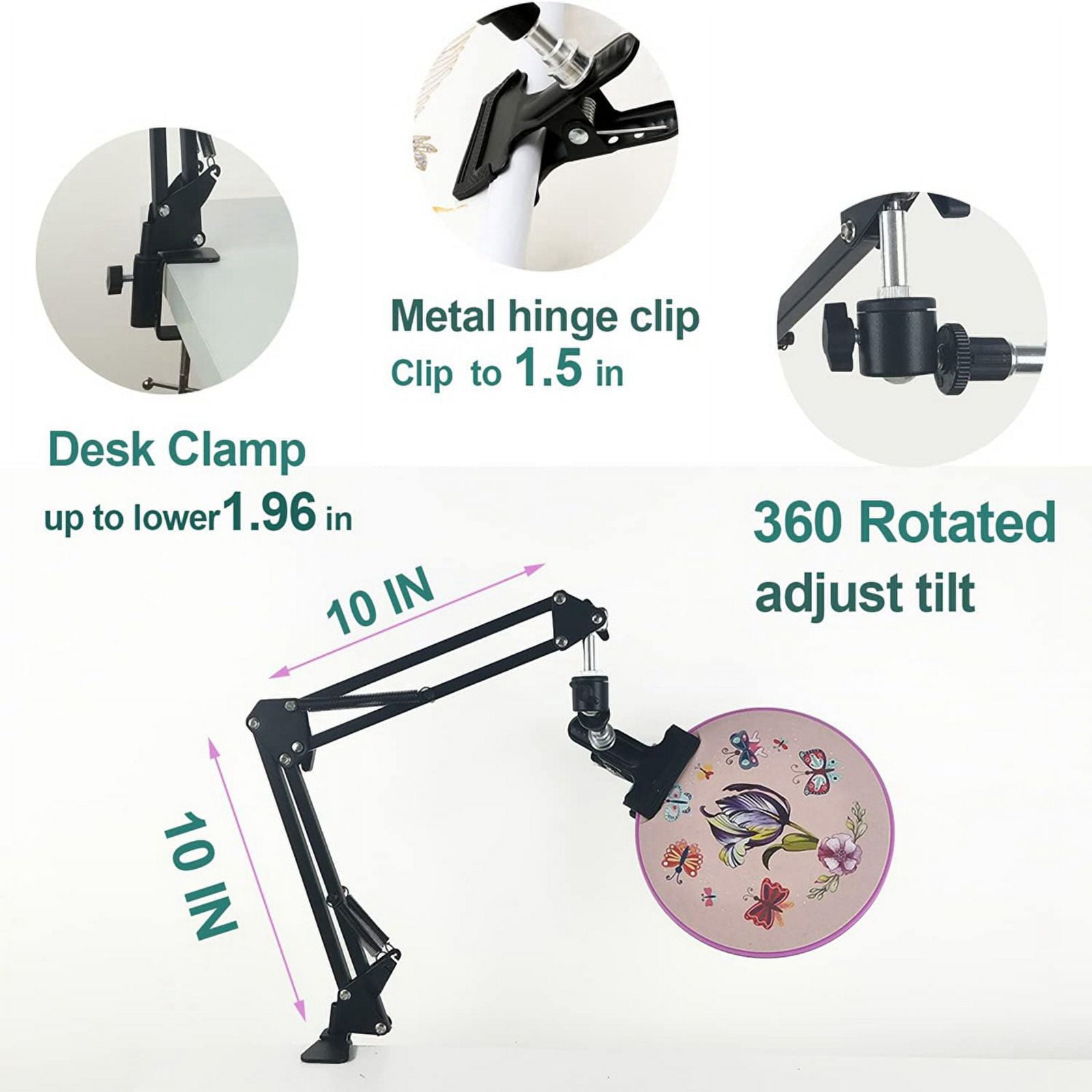 Embroidery Hoop Stand Rotating Stand,Hand Embroidery Stand, Embroidery Hoop Stand Suitable for Embroidery B