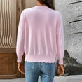 thumbnail image 7 of Women's Jackets Lightweigh Fleece Under $15 Solid Color Knitted Cardigan Long Sleeve Hoodless Casual Outwear, 7 of 7