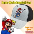 thumbnail image 2 of Gorra de béisbol Nintendo Super Mario Boys de 4 a 12 años, 100% algodón, 2 of 7