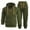 Army Green, variant on Mens 2 Piece Outfits Sweatsuits Men 2 Piece Outfit Drawstring Zip Up Hoodie Matching Waist Sweatpants Sets Dark Gray 2X