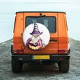 thumbnail image 6 of Naloa Halloween Gnome With Pumpkins PVC Leather Spare Tire Wheel Cover Spare Tire Cover, for Car Truck SUV Camper Trailer Universal Fit(14-17in)-14 inch, 6 of 6