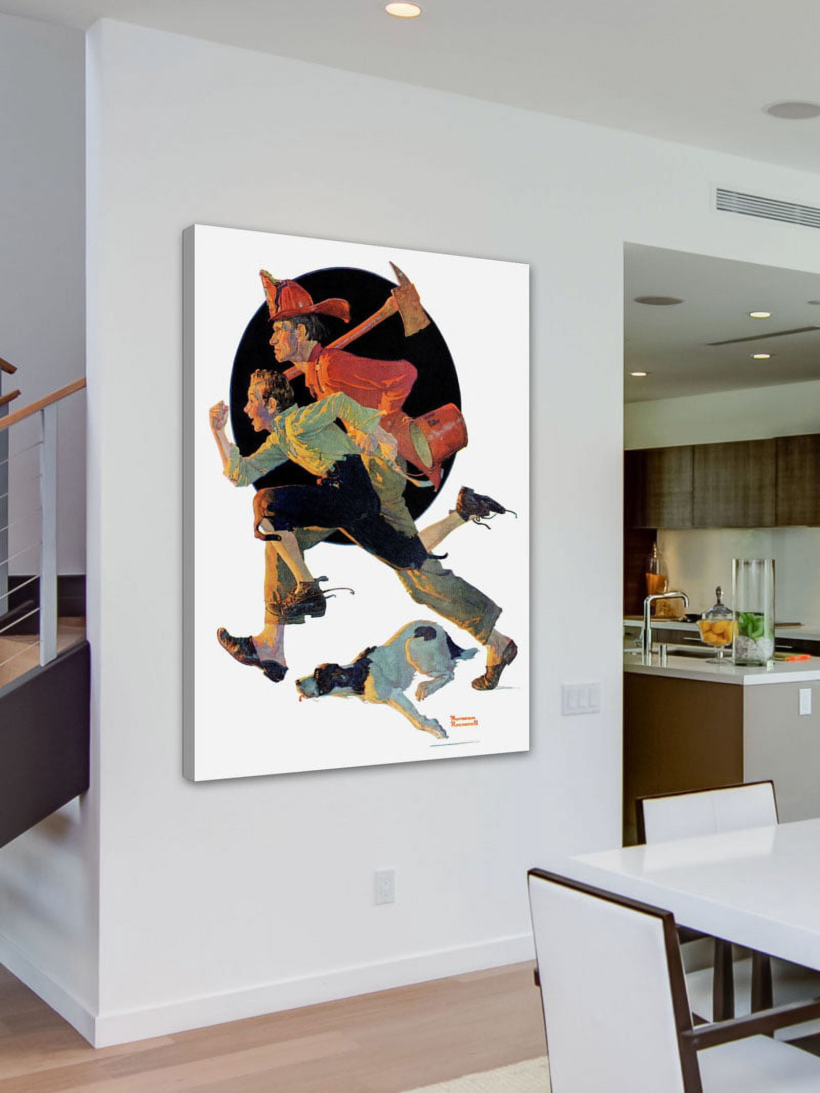 Marmont Hill "To the Rescue" by Norman Rockwell Painting Print on Canvas
