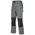 thumbnail image 2 of Men's Multi Pocket Work Cargo Pants, Stretch Lightweight Outdoor Hiking Pants Iron Gray S, 2 of 8