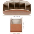 thumbnail image 4 of Fintie Remote Control Holder for Table, Vegan Leather TV Remote Desk Caddy, 5 Compartments Desktop Organizer for TV Remotes, Media Controllers, Office Supplies (Metallic Gold), 4 of 8