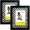 your zone 4x6 mirrored glass picture frame, black, set of 2