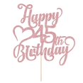 thumbnail image 3 of Cake Topper AROKIPPRY con brillo rosa dorado para 45.º cumpleaños, 3 of 8