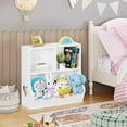 thumbnail image 5 of CRXX Baby Toddler Bookshelf and Storage Organizer, Kids Cabinet and Bookcase, Wooden 3 Cubby Children Book Shelf for Playroom, Bedroom, Nursery, School 23.62'' H-2 Tier-Small-White, 5 of 7