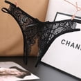 thumbnail image 2 of Lencería Sexy para mujer, bragas transparentes con abertura en la entrepierna, tangas con lazo sólido, ropa interior de encaje, 2 of 4