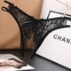 thumbnail image 2 of Lencería Sexy para mujer, bragas transparentes con abertura en la entrepierna, tangas con lazo sólido, ropa interior de encaje, 2 of 4