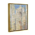 thumbnail image 3 of Stupell Industries Rouen Cathedral, West Facade Sunlight Claude Monet Painting Painting Metallic Gold Floating Framed Canvas Print Wall Art, Design by one1000paintings, 3 of 5