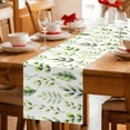 thumbnail image 5 of Sage Green Leaves Table Runner 120 Inches, Summer Botanical Farmhouse Leaf Watercolor Bed Runner Dresser Scarves Tabletop for Indoor Outdoor Parties/Ceremony/Banquet, 13"x 120", 5 of 8