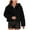 Black, variant on Cropped Jacket Women Fashion Faux Furs Winter Coats Soft Comfy Warm Open Front Cardigan Holiday Long Sleeve Going Out Hoodies