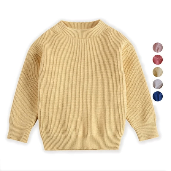 URMAGIC Baby Girl Boy Crewneck Knit Tops Toddler Kid Fall Winter Loose Pullover Sweater,18-24 Months