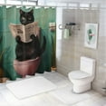 thumbnail image 7 of Autua Cute Cat Washable Shower Curtain Set 100% Polyester Fiber Bathroom Curtain with Hooks 69"x72, 7 of 7