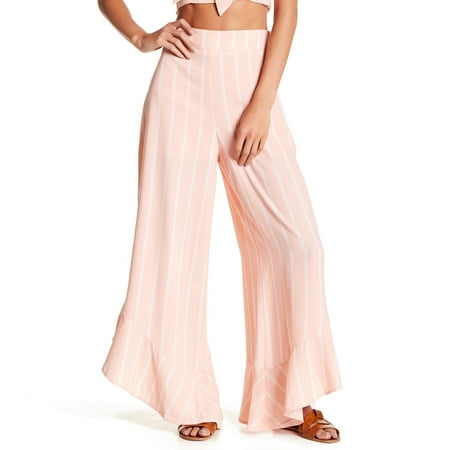 - Free Press Women's Striped Ruffle Pants Stretch