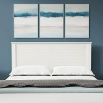 Glenwillow Home Campagne Wood Panel Headboard in White - Queen Size