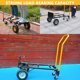 thumbnail image 3 of 2in1 convertible heavy duty hand truck-400lb capacity 4-wheel dolly cart para moving in warehouse oficina grocery garden & industrial use, 3 of 5