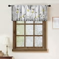 thumbnail image 2 of Flower Daisy Window Valance for Kitchen,Rustic Retro Blue Teal Floral Farmhouse Spring Butterfly Plant Farm Window Treatment for Bedroom Living Room 1 Piece,54x18 Inch, 2 of 4