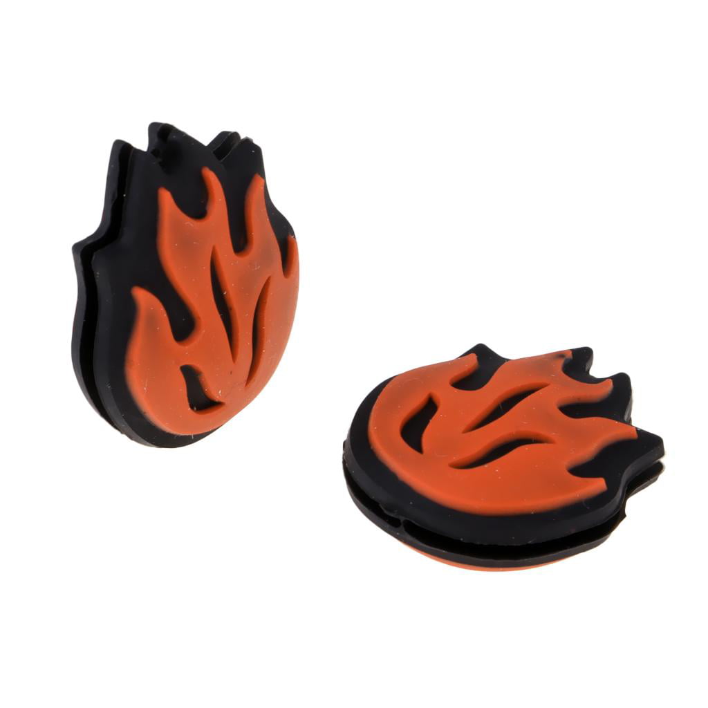 2Pcs Flame Fire Shock Absorbers Tennis Dampeners for Rackets String Dampers 
